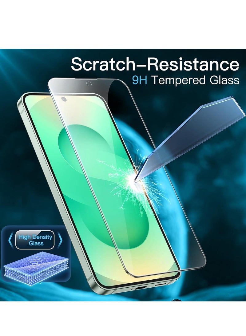 بورتوني غطاء حماية من السيليكون السائل والجل والمطاط الناعم لهاتف سامسونج جالاكسي S25 بلس مع قطعتين من الزجاج المقوى بصلابة 9H وزجاج شفاف عالي الوضوح لهاتف سامسونج جالاكسي S25 بلس مقاس 6.2 بوصة - Image 5