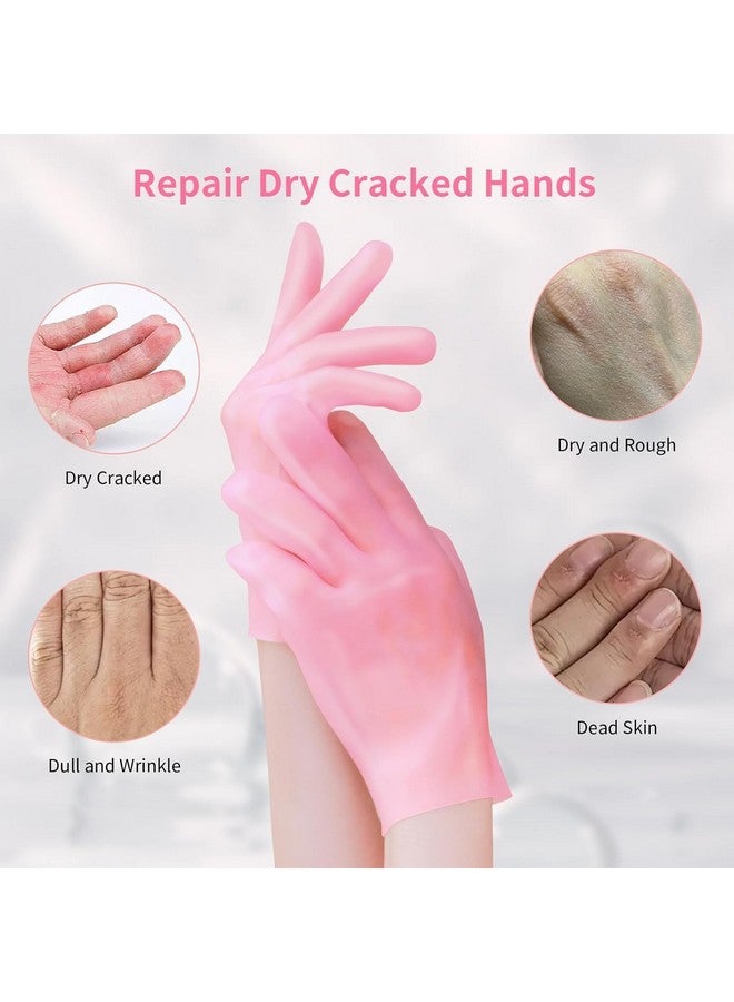 Pamidhar Moisturizer Glow Anti-Slip Aloe Lotion Gloves & Socks Set, Silicone Gel Spa Socks and Gloves for Dry Cracked Skin, Calluses, and Foot & Hand Care (Multicolor) - Image 4