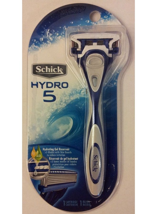 Hydro Schick Hydro 5 Razor + 1 Blade Cartridge Refill Hydro5 Shaver Handle 5 Blades Razor - Image 1
