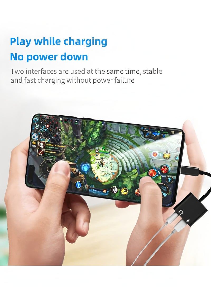 فليفيو محول صوت USB C إلى 3.5 مم دونجل 2 في 1 Dac Type C Jack Aux سماعة رأس مقسم سلك شاحن ملحقات كابل لهاتف Samsung Galaxy S20 S21 S22 FE Ultra Note10 S9 I Pad Pro Air4 2018 2020 2021 S10 LG - Image 5