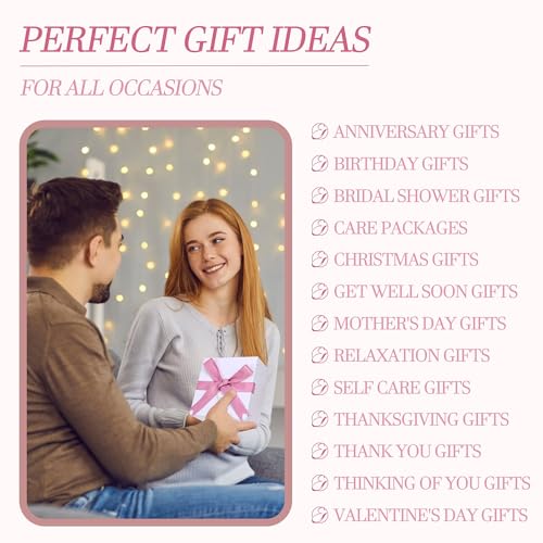 EXTALOW Spa Gifts for Women Bath and Body Gift Basket Christmas Gifts Rose Home Spa Set Self Care Gifts for Mom Sister Her Wife Birthday Gifts for Women Spa Kit Care Package Thank You Gifts - Image 5