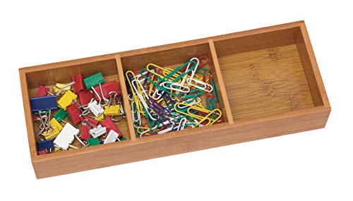 Lipper International 823 Bamboo Wood 3-Compartment Organizer Tray, 11 5/8" x 4 1/8" x 1 3/4" - Image 2