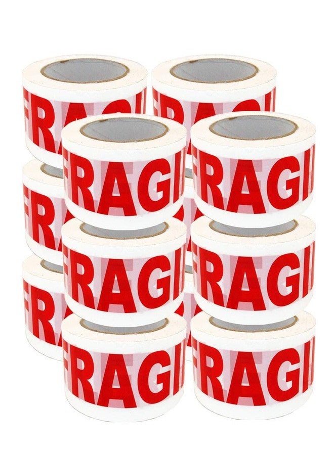 Progo® Fragile Handle with Care Packing Shipping Carton Box Sealing Tape, 2 inch x110 Yards. (12) - Image 1