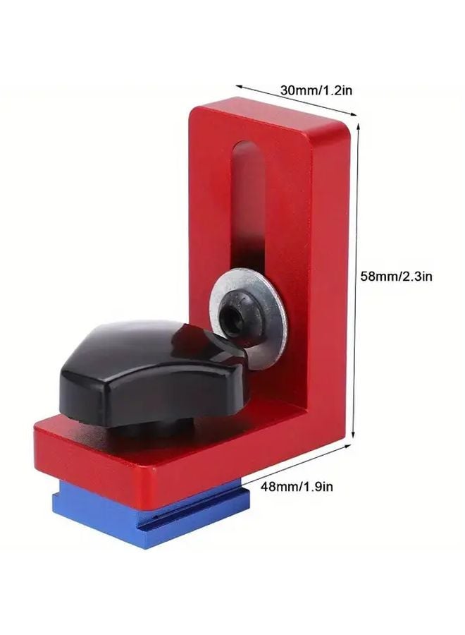 Red Miter Track Stop Router Woodworking Rail Connector 30 Type Chute Stopper - Image 3