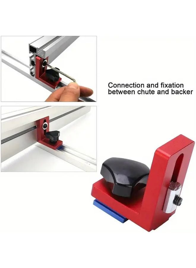 Red Miter Track Stop Router Woodworking Rail Connector 30 Type Chute Stopper - Image 2