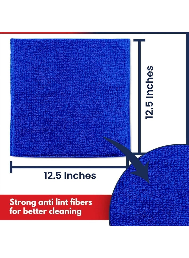 10 Pack Microfiber Cleaning Rags, Super Absorbent and Lint Free Cleaning Cloth for Window, Household and Kitchen - Image 4