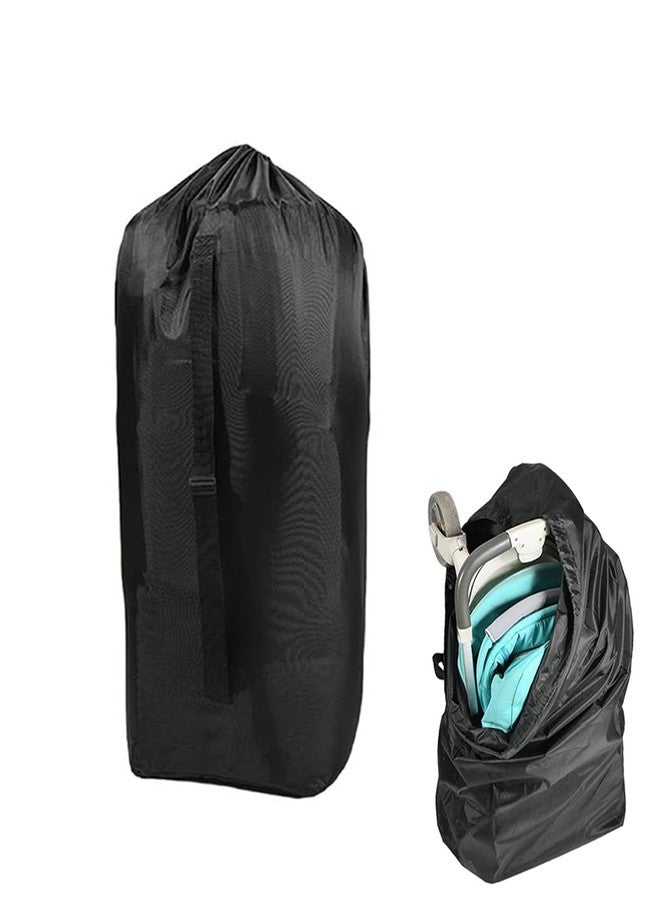 SHENIAFC Stroller Travel Bag Waterproof for Airplane with Carry Strap Baby Stroller Cover for Airplane Perfect for Baby Travel Essentials (Black) - Image 1