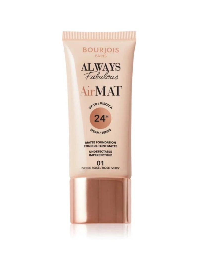 BOURJOIS PARIS Bourjois AIR MAT FOUNDATION - 01 ROSE IVORY