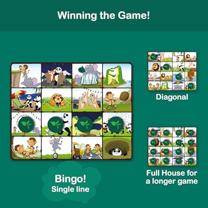 CHALK AND CHUCKLES A Day in The Jungle Fun Animal Bingo Board Game for Kids Age 47 Gift for Boys and Girls 5 Years - Image 5