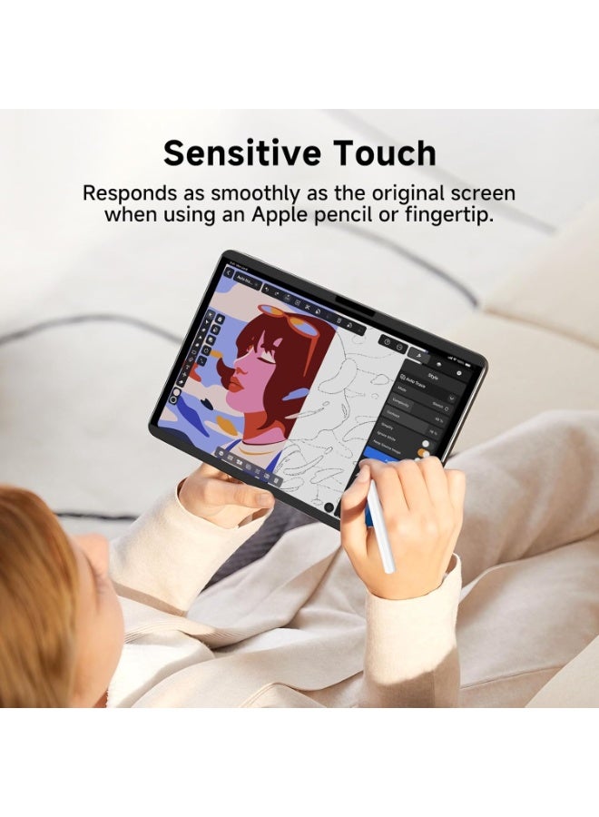 Magnetic Privacy Screen Protector Compatible with iPad A18/A16/A14 (12th/11th/10th Generation) 10.9/11 Inch 2026/2025/2022 , Anti Glare Shield Anti Blue Light Filter, Bubble-Free Film Easy Install Black Guard - Image 4