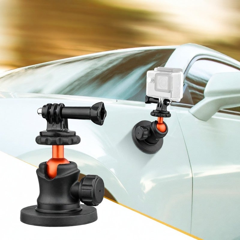 Magnetic Ball Head Mount - 360° Rotation Flexible Ball Head With 1/4 Inch Screw, 66mm Magnetic Base Kit For Sports Camera, Phone Holder, Mini LED Light Mounting - Image 5