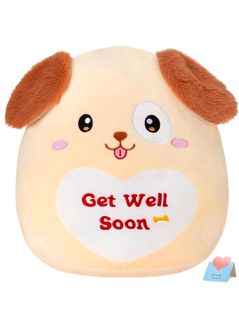 WEWILL WEWILL 12 Get Well Soon Puppy Soft Plush Pillow Cute Get Well Dog Stuffed Animal Toy Gifts for Toddler Kids Boys Girls  - Image 1