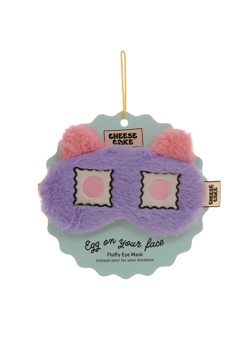 Cheesecake Cheesecake 1Pc Fuzzy Embroidered Eyemask - Purple