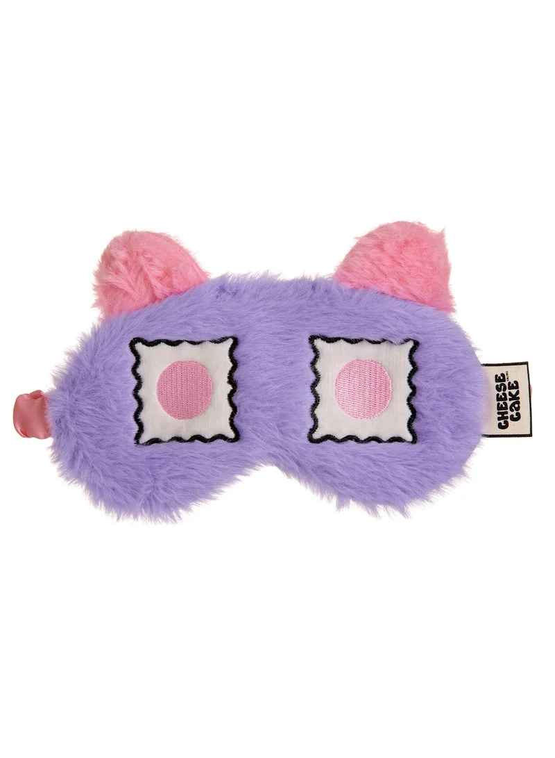 Cheesecake Cheesecake 1Pc Fuzzy Embroidered Eyemask - Purple