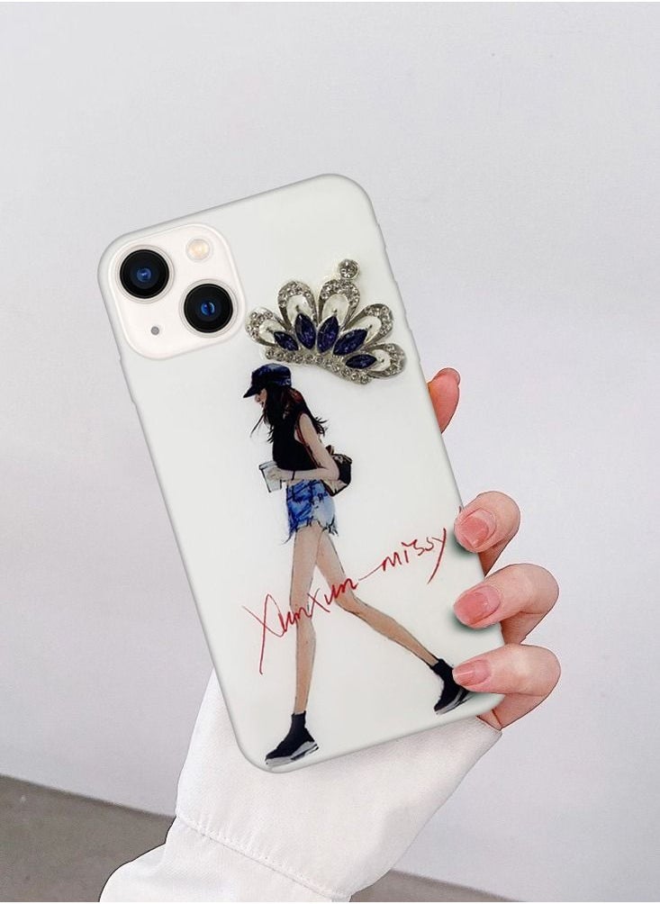 Generic - iPhone 13 Girl Design Case Fashionable Stylish Shockproof Cover Design 4 - Image 1