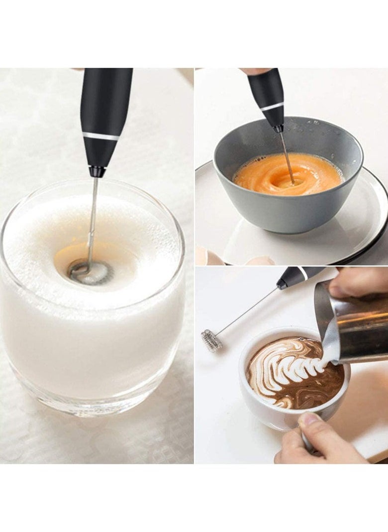 Generic 3-in-1 Electric Milk Frother & Whisk Set (Multicolor) – 3-Speed Hot/Cold Frothing, Battery-Powered Mini Mixer for Coffee, Matcha & Soup, Compact Kitchen Gadget with Non-Slip Base  - Image 2