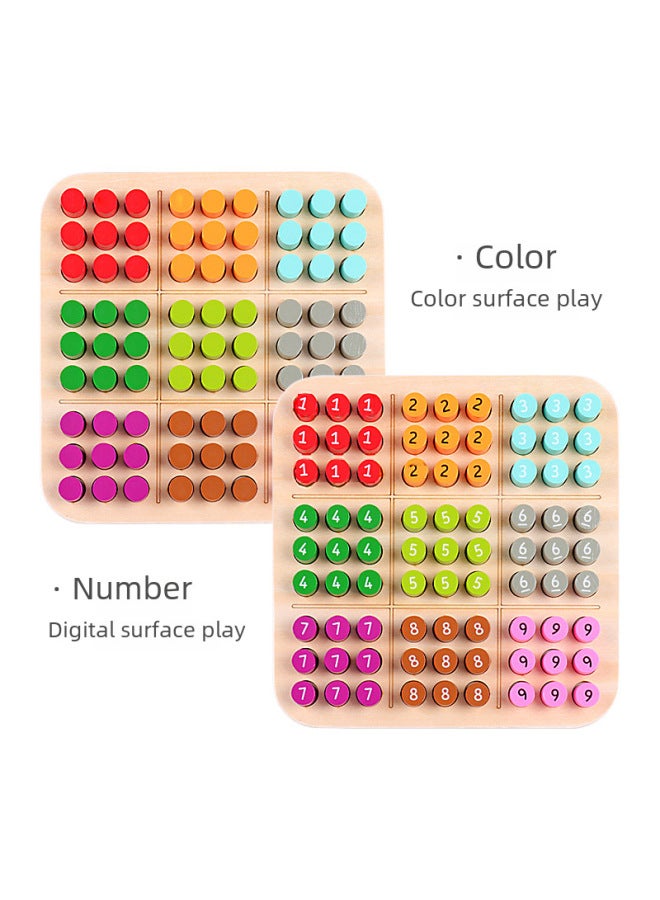 Sudoku Game Jiugongge Sudoku 0.42 Concentration Training Educational Toys 4-6 Years Old Entry Memory-Color:Simple Rainbow Sudoku  - Image 3