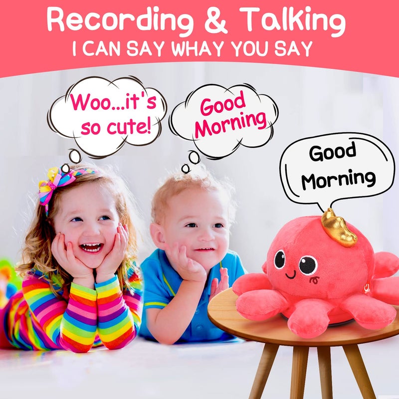 Tsomtto Baby Crawling & Walking Toys 6-12 Months Musical Octopus Plush Light up Stuffed Animal Dancing 1 Year Old Girl Gifts Music Sensory Walking Toy 0-6 7 8 9 Months Learning Newborn Baby Girl Birthday Gift - Image 1