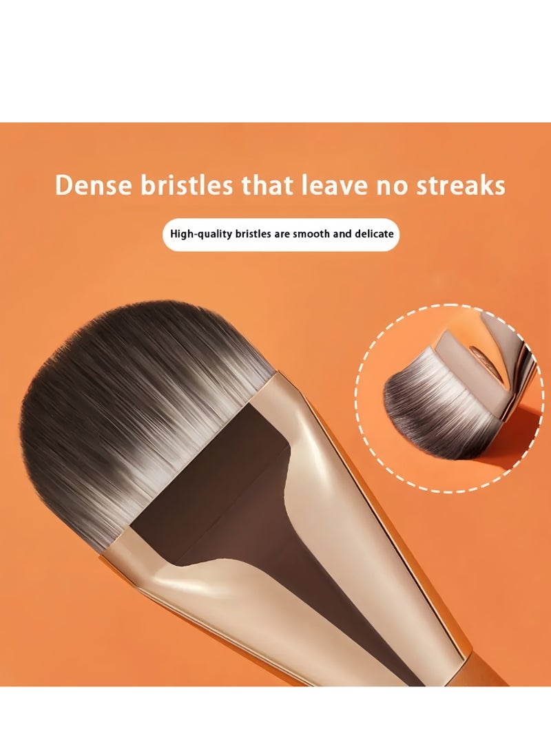 QIRRA Flat Head Makeup Brush, Foundation Brush, Soft Dense Bristles Tongue-Shaped Makeup Brush Liquid for Natural Flawless Finish  - Image 5