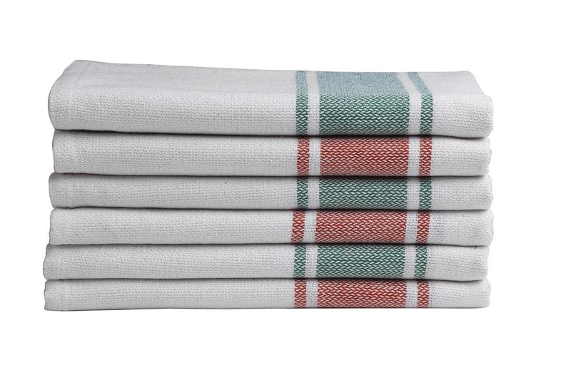 Arrabi Multi Stripes Handwoven Cotton Hand Towel (Set of 6) | ARHT-1016-1017-x6 - Image 3