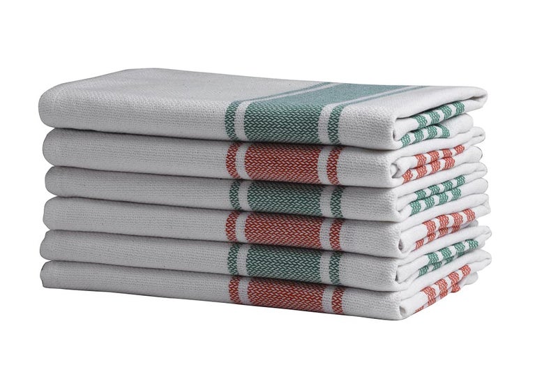 Arrabi Multi Stripes Handwoven Cotton Hand Towel (Set of 6) | ARHT-1016-1017-x6 - Image 4