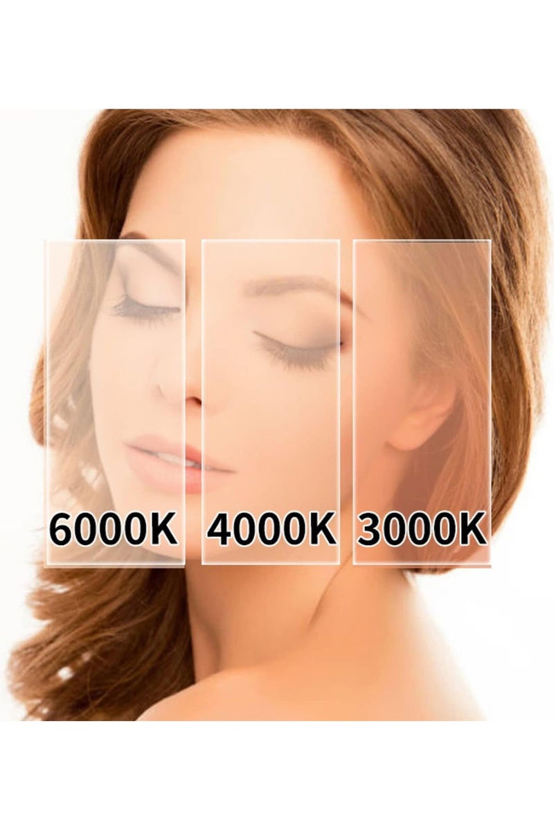 Round Lighted Vanity Mirror with Touch Sensor  3 Lighting Modes & Adjustable Brightness - Image 4
