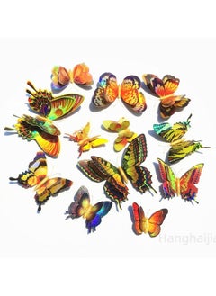 Hanghaijia 12 PCS Colorful Mixed Butterfly Stereo Wall Stickers , Removable DIY Home Nursery Scene Ambience Decoration  - Image 1