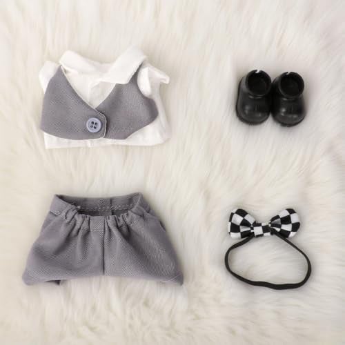 VVQUI 2Piece Set Wedding Doll Clothes for 17cm 67 inch Dolls Bride Groom Outfits 8Piece Bridal Gown Formal Suit Combo Elegant Wedding Doll Accessories Dolls Not Included - Image 5