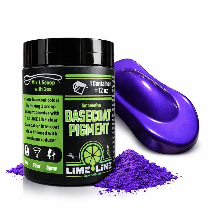 LiME LiNE Base Coat Maker Pigment Powder Automotive Grade Basecoat Metallic Purple Pearl - Image 2