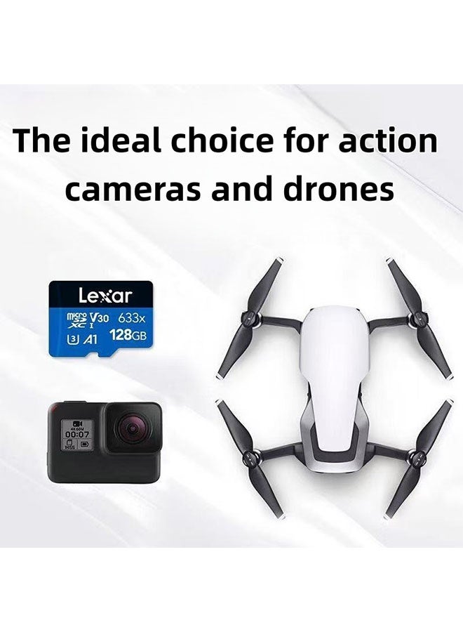 بطاقة ذاكرة Micro SD Lexar 633x، سعة 128 جيجابايت، مناسبة للهواتف الذكية/الأجهزة اللوحية/الكاميرات، بسرعة قراءة تبلغ 100 ميجابايت/ثانية - Image 5