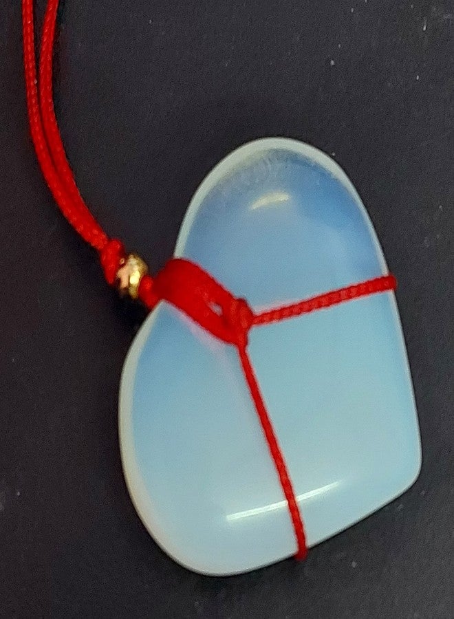 ASTROGHAR Opalite Crystal Heart Shape Pendent For Men & Women - Image 3
