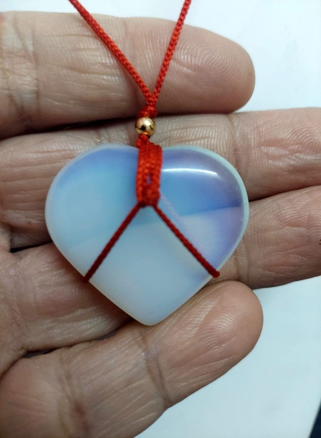 ASTROGHAR Opalite Crystal Heart Shape Pendent For Men & Women - Image 2