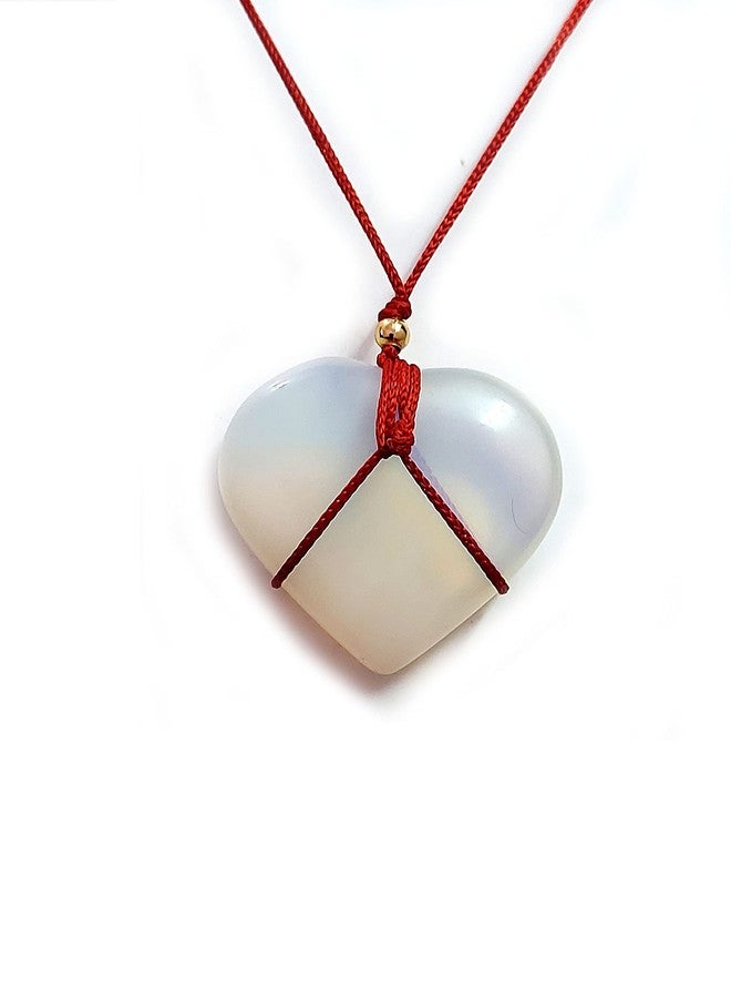 ASTROGHAR Opalite Crystal Heart Shape Pendent For Men & Women - Image 1
