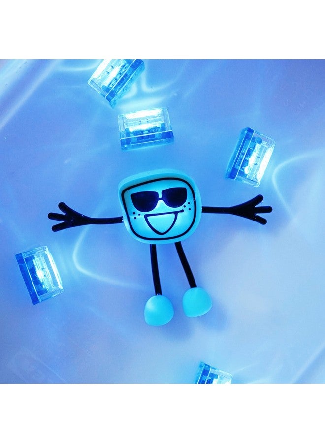 Glo Pals Original Blair Blue Water-Activated Bath Toy With 2 Reusable Light-Up Cubes For Sensory Play - Image 4