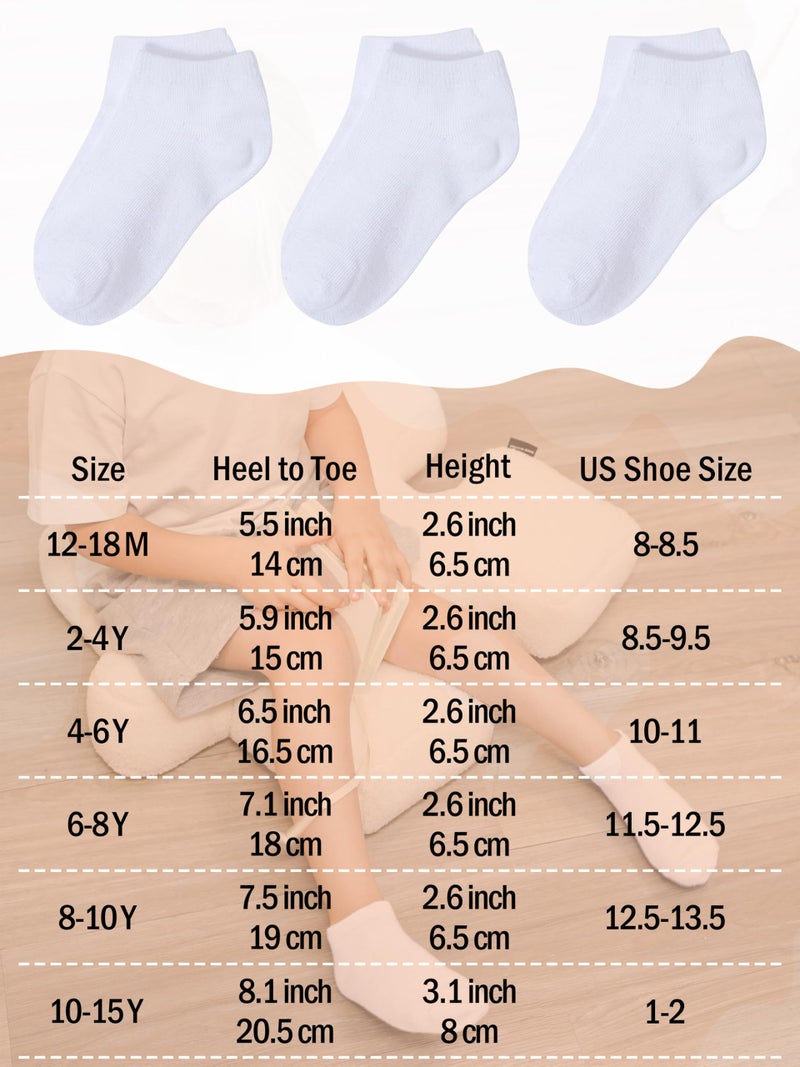 Cooraby 25 Pairs Kids' Socks Low Cut Socks Half Cushion Sport Ankle Athletic Socks for Boys Girls - Image 2