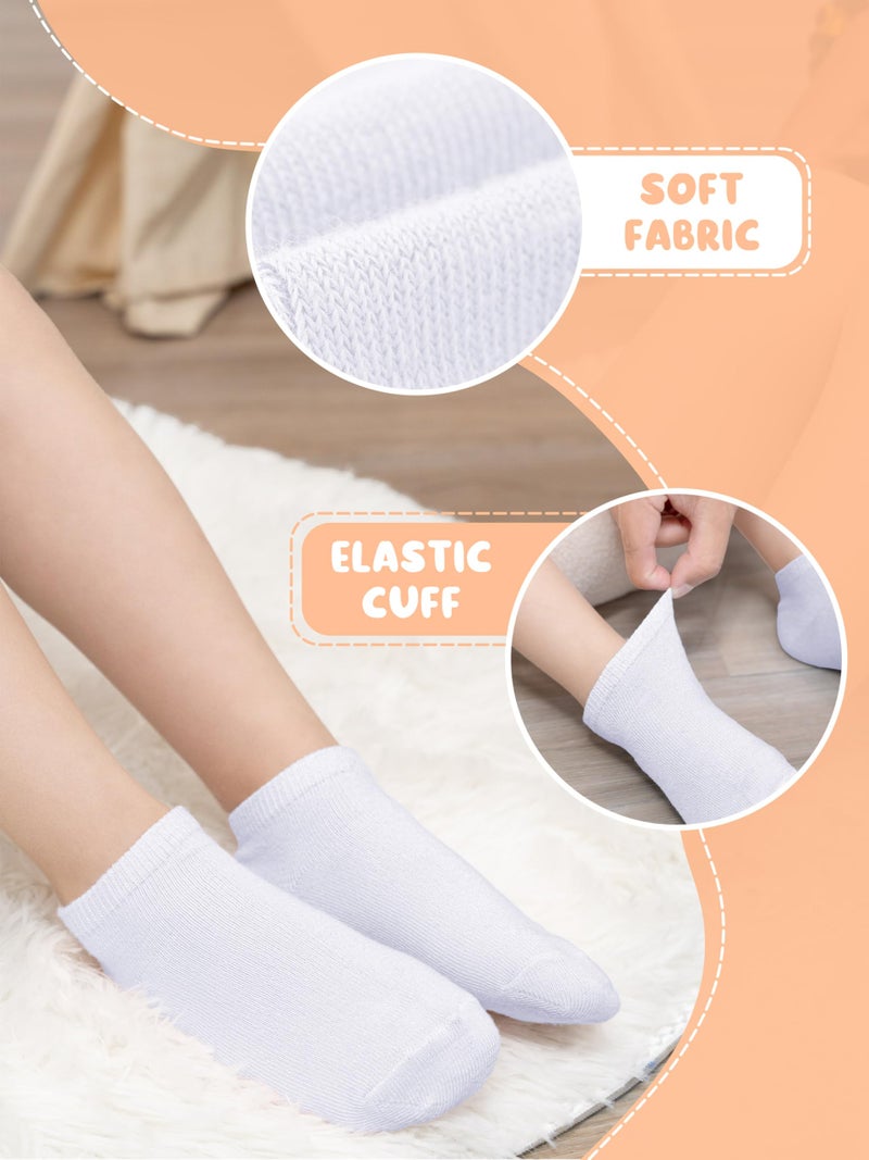 Cooraby 25 Pairs Kids' Socks Low Cut Socks Half Cushion Sport Ankle Athletic Socks for Boys Girls - Image 3