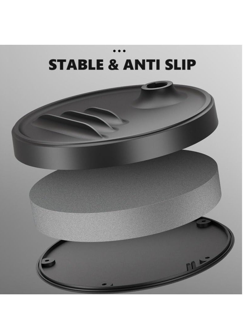 KASTWAVE 1 PACK 2 in 1 Headphone Stand for Desk, Gaming Headset Stand, PC Gaming Headset Holder, Earphone Stand with Smartphone stand, Headrest ABS Solid Base for All Headphones with Aluminum Supporting Bar - Image 5