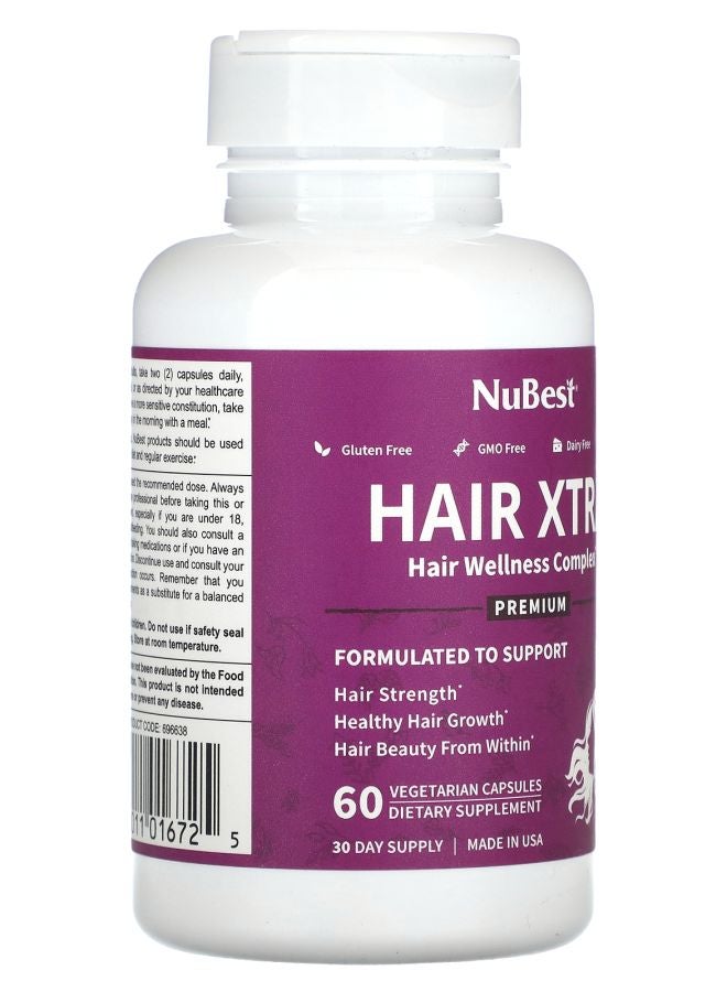NuBest Hair Xtra 60 Vegetarian Capsules - Image 2