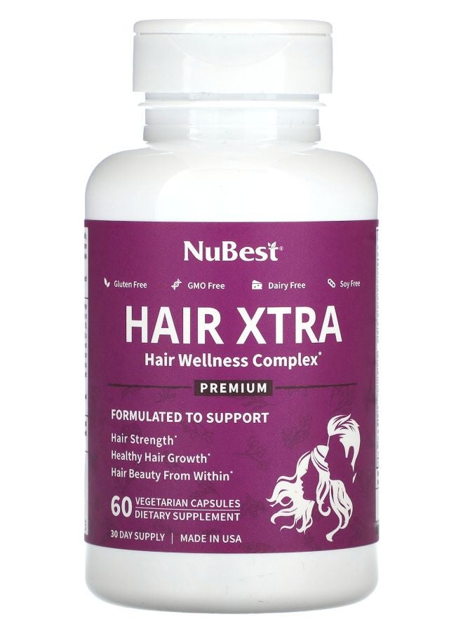 NuBest Hair Xtra 60 Vegetarian Capsules - Image 1