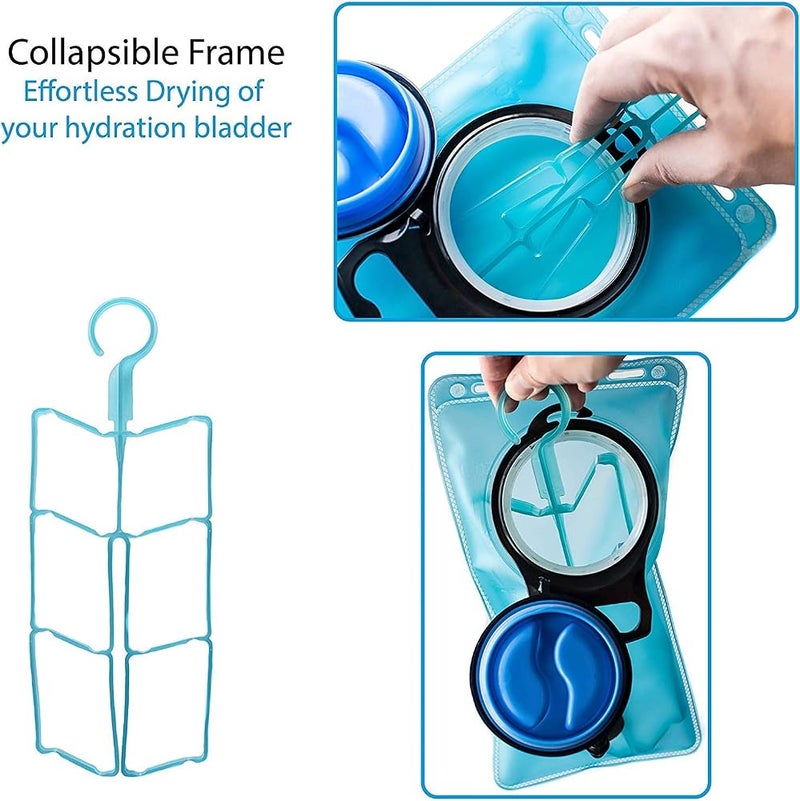 Yunfeng Hydration Bladder Cleaning Kit 4 in 1 Cleaner Brush Pack Flexible Brush Big Brush Small Brush Drying Rack for Hydration Reservoir Water Bladder, Hydration Pack Bladder or Bottle Cleaner - Image 2