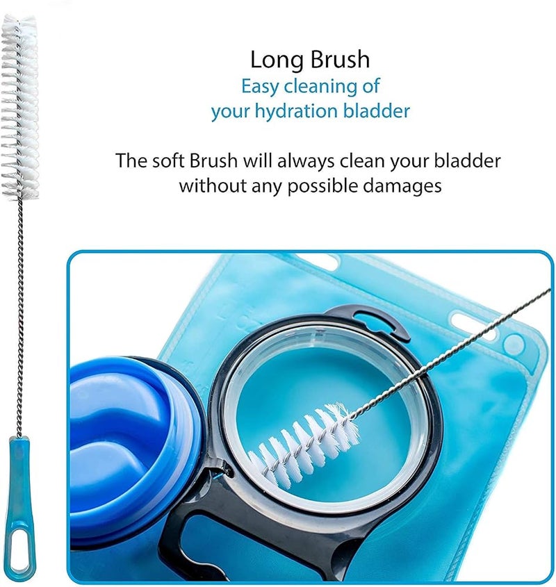 Yunfeng Hydration Bladder Cleaning Kit 4 in 1 Cleaner Brush Pack Flexible Brush Big Brush Small Brush Drying Rack for Hydration Reservoir Water Bladder, Hydration Pack Bladder or Bottle Cleaner - Image 3