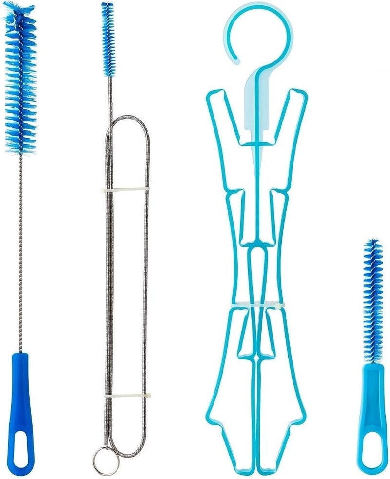 Yunfeng Hydration Bladder Cleaning Kit 4 in 1 Cleaner Brush Pack Flexible Brush Big Brush Small Brush Drying Rack for Hydration Reservoir Water Bladder, Hydration Pack Bladder or Bottle Cleaner - Image 1