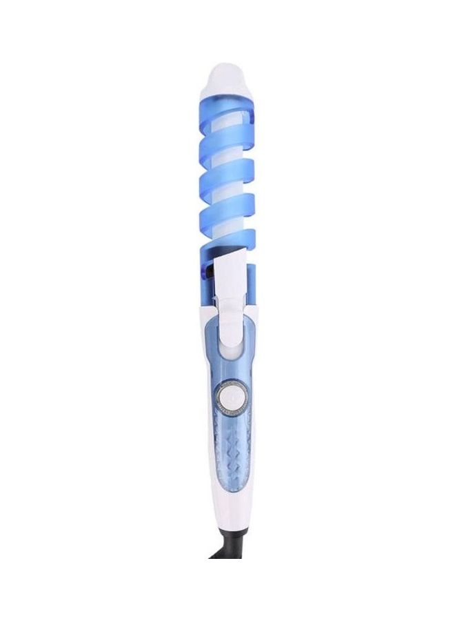 NIBEMINENT 2-Piece Styling Tool Hair Spiral Curling Iron Blue - Image 2