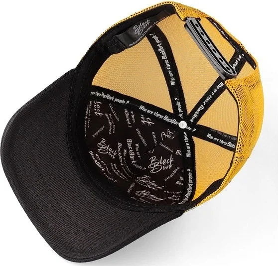 Black Börk Blackbörk V1 Trucker You Can't Stop Me - 2 Code Logo Unisex Black-Yellow Hat (Cap)