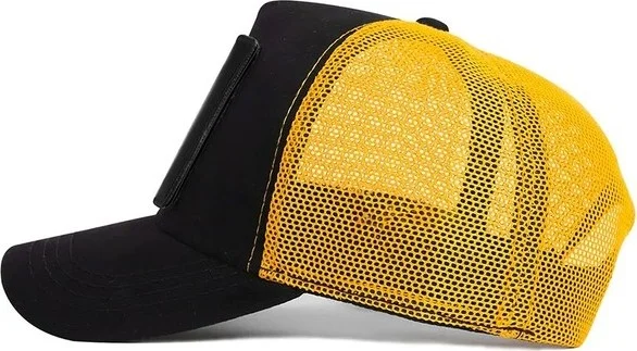 Black Börk Blackbörk V1 Trucker You Can't Stop Me - 2 Code Logo Unisex Black-Yellow Hat (Cap)