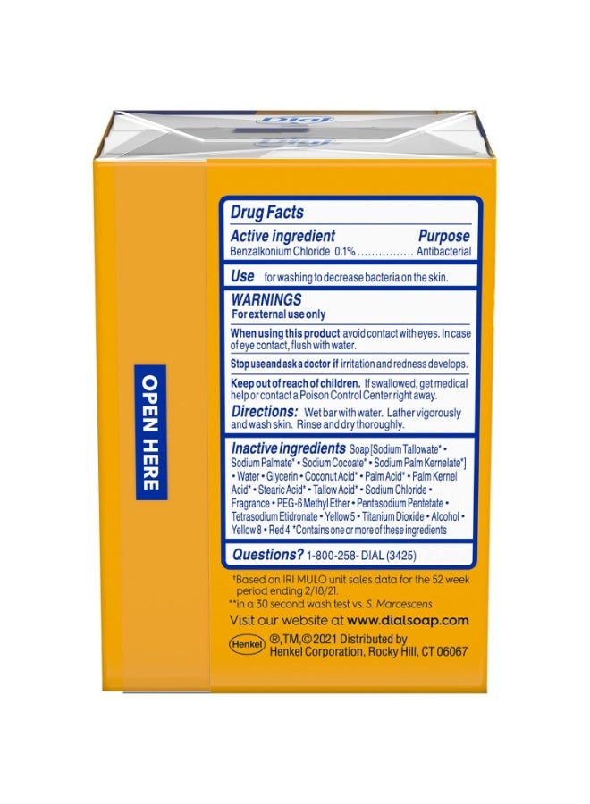 Dial Gold Antibacterial Deodorant Bar Soap, 3.2 Ounce, (Pack of 2) - Image 1