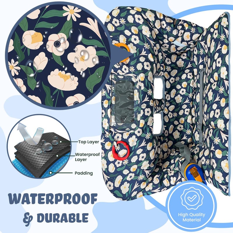 JOWEY Shopping Cart Cover for Baby Grocery Cart Cover for Baby boy and Baby Girl, High Chair Cover for Baby and Toddler, Baby Registry Gift - Waterproof - Extra Large - Cotton - Double Sided (Green) - Image 5