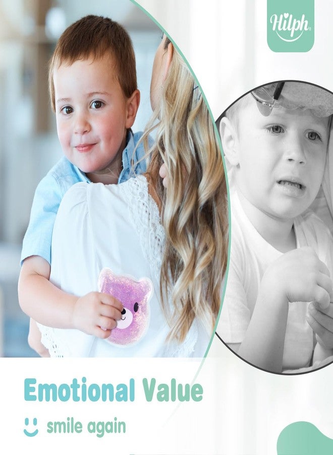 هيلف كمادات ثلج للأطفال من هيلف لعلاج الإصابات الطفيفة، كمادات ثلج قابلة لإعادة الاستخدام للأطفال الصغار، كمادات ثلج ساخنة وباردة للأطفال، لتخفيف الألم والكدمات (3 دببة) - Image 4