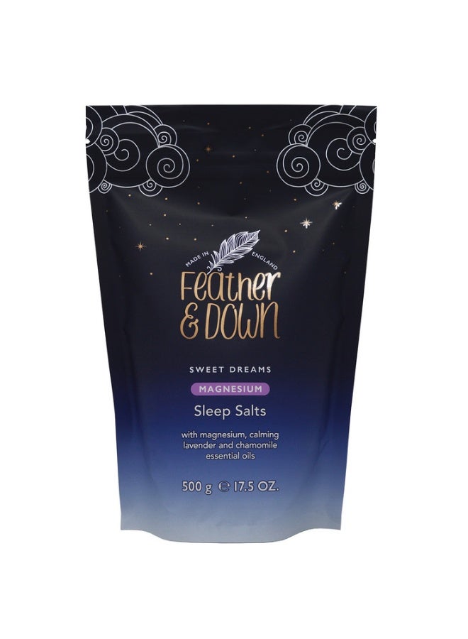 Feather & Down Sweet Dreams Magnesium Sleep Salts (500g) – with Magnesium Calming Lavender And Chamomile Essential Oils Relieve Stress And Tension Encourages a Restful Night’s Sleep - Image 1