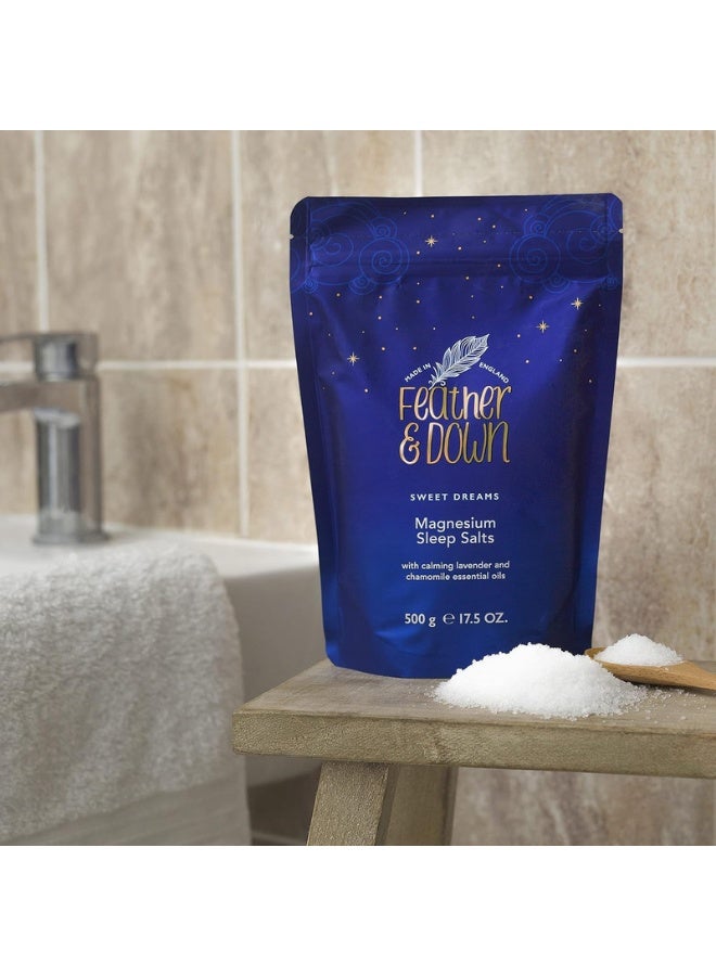 Feather & Down Sweet Dreams Magnesium Sleep Salts (500g) – with Magnesium Calming Lavender And Chamomile Essential Oils Relieve Stress And Tension Encourages a Restful Night’s Sleep - Image 3